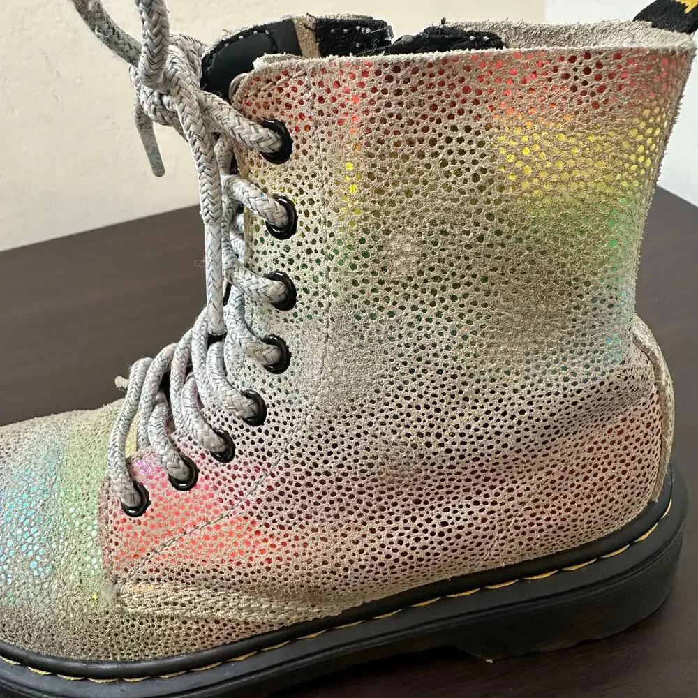 Dr. Martens shimmering holographic